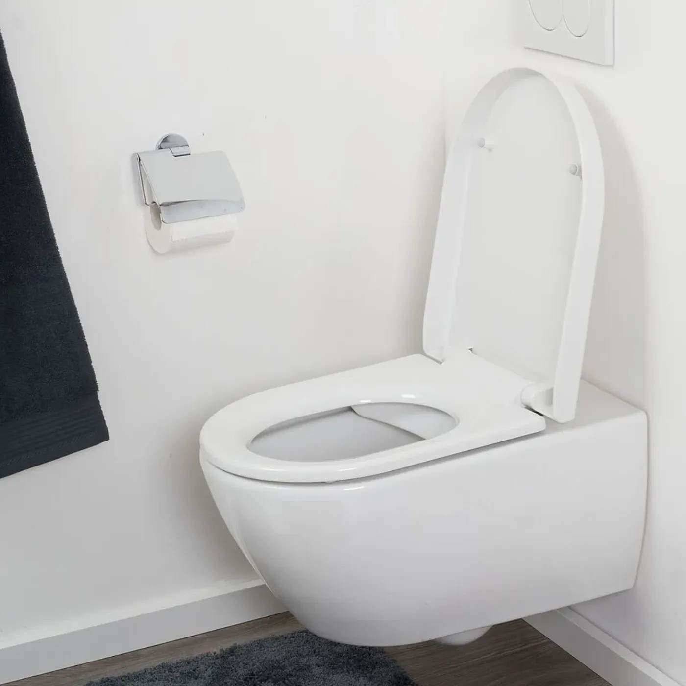 Tiger WC-bril Stax - Thermoplastisch - D-vorm - Softclose - Verstelbaar - Quick Release - Wit