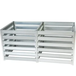 Timbela - Dubbele Tuincompostbak - M800+m800a - Metalen Compostbak 182 X 91 X H85 Cm / 1408 L