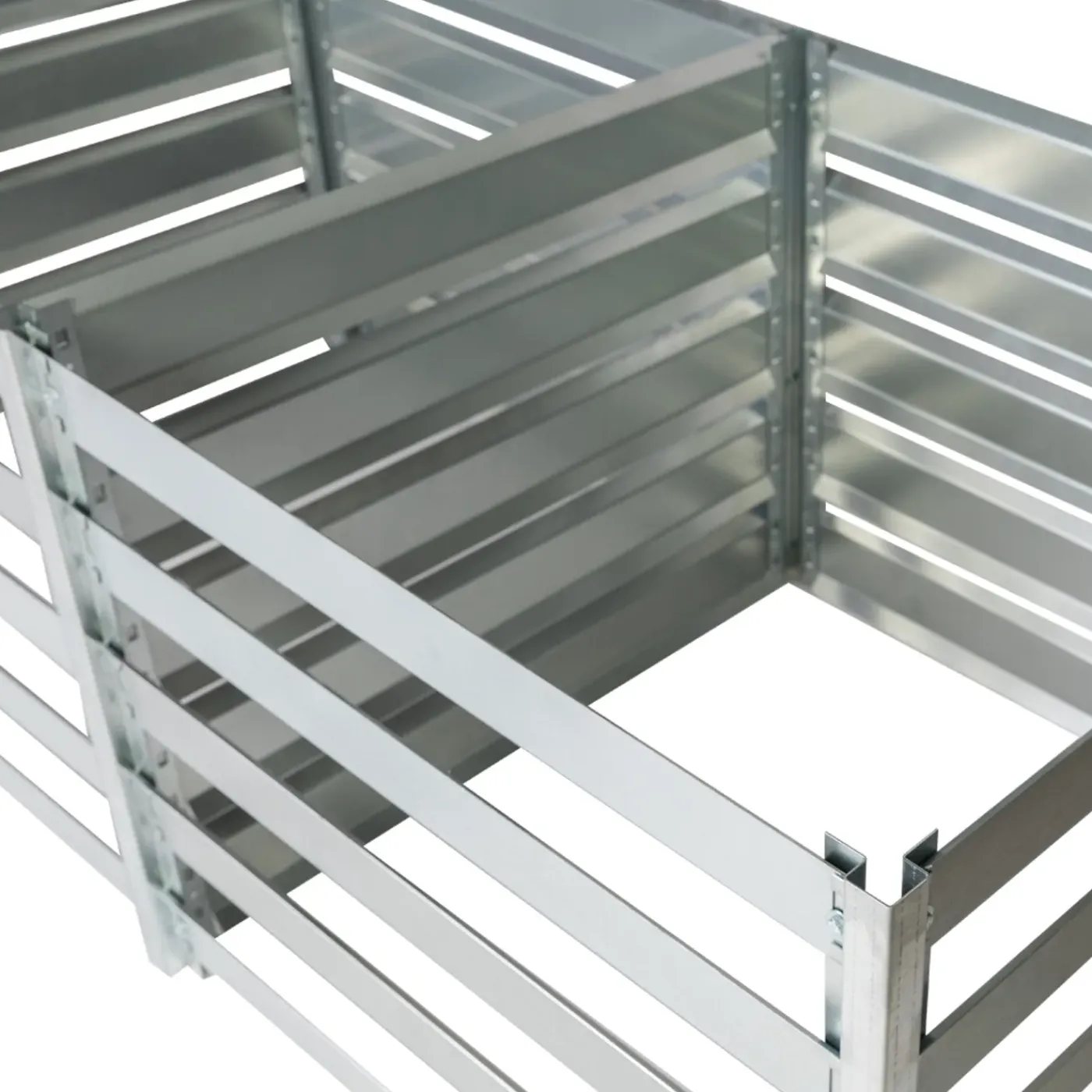 Timbela - Dubbele Tuincompostbak - M800+m800a - Metalen Compostbak 182 X 91 X H85 Cm / 1408 L