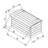 Timbela - Houten Speelgoedkist Voor Kinderen - M034-1 - Houten Tuinkist 80 X 50 X H47 Cm