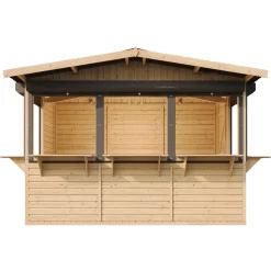Timbela - Houten Tuinhuis, Houten Marktkraam - M150bz - 263 X 336 Cm / 6 M²