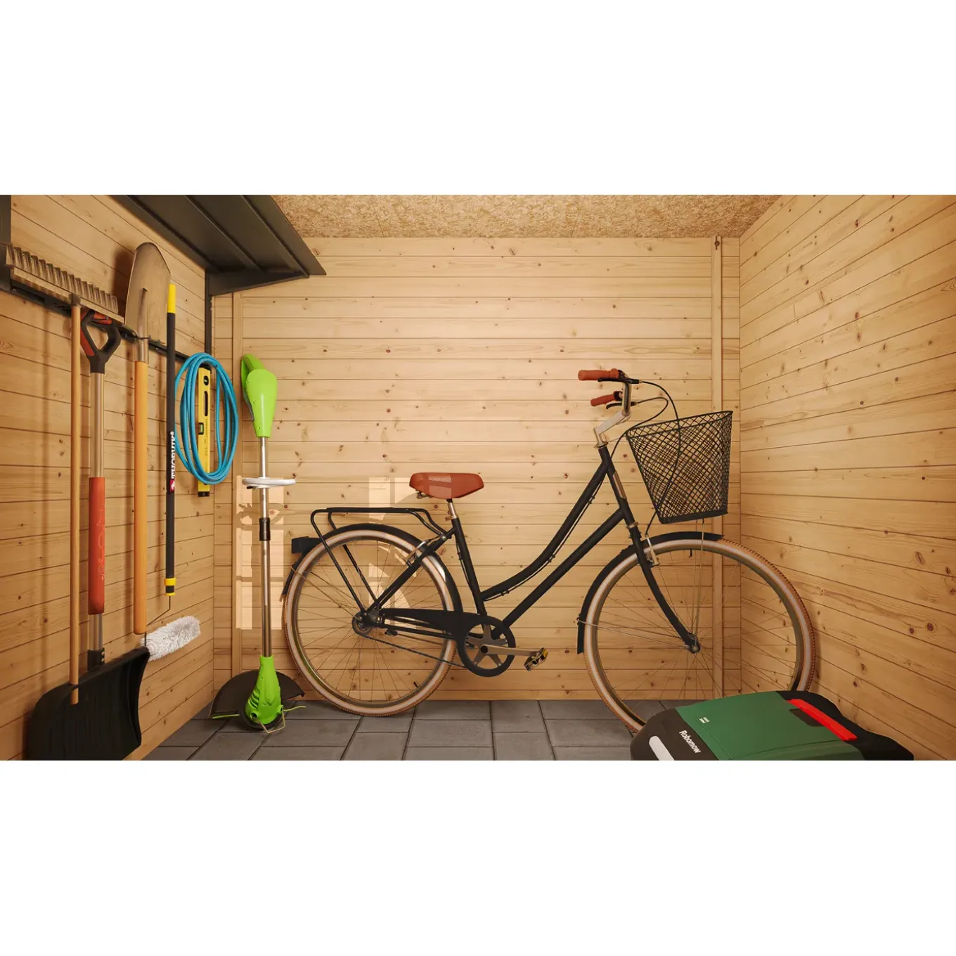 Timbela - Houten Tuinschuur 2.63 M2 - M310c - Tuinhuis Voor Gereedschaps- En Fietsenstalling