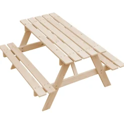 Timbela - Kindertafel voor in de tuin - M018-1 - Kinderpicknicktafel met banken 90x90xH50 cm