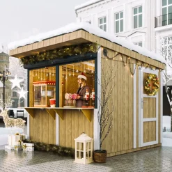 Timbela - Marktkraam Met Toonbank - M950 - 5,9 M2 - Lp Smartside Paneelconstructie