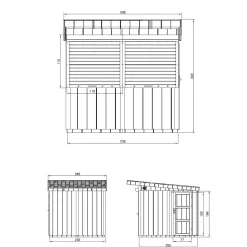 Timbela - Marktkraam Met Toonbank - M950 - 5,9 M2 - Lp Smartside Paneelconstructie