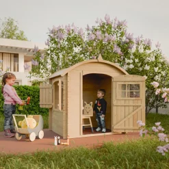 Timbela M505-1 - Houten Huis Voor Kinderen Zonder Vloer - 1,1m2 / 146x112xh145cm