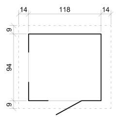 Timbela M505-1 - Houten Huis Voor Kinderen Zonder Vloer - 1,1m2 / 146x112xh145cm
