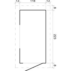 Timbela M306 - Houten Tuinschuur 2.63 M2 - Tuinhuis Voor Gereedschaps- En Fietsenstalling