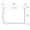 Timbela - Premium Kwaliteit Garage 13 M² - M990b-redwood Red - L378xb412 Cm
