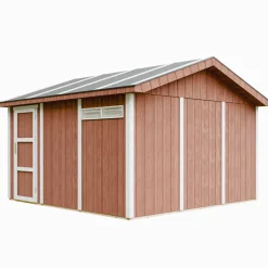Timbela - Premium Kwaliteit Garage 13 M² - M990b-redwood Red - L378xb412 Cm