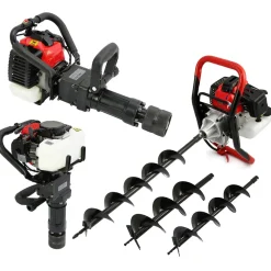 Monster Shop T-Mech grondboor en 2-takt palenrammer