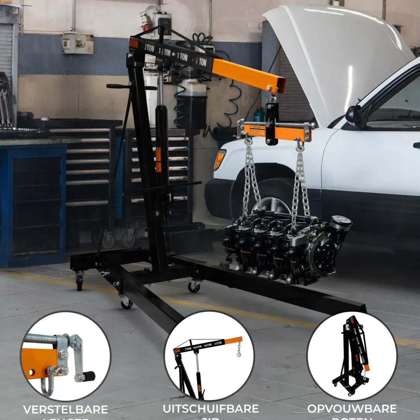 T-Mech Motorhef 2 Ton & Lastbalancer