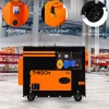 T-Mech Stille Diesel generator - Eenfasig 230V - Gesloten Frame