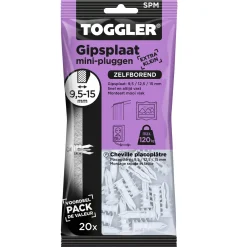 Toggler gipsplaatplug SP-Mini kunststof - diam. 6mm - 20 stuks