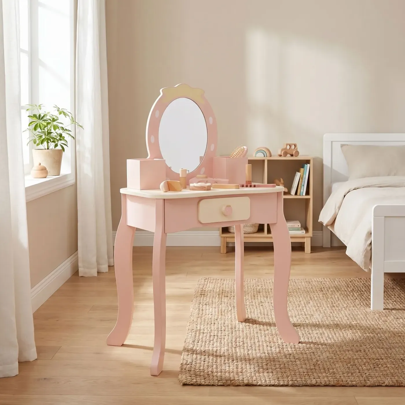 Tooky Toy Houten Kaptafel Voor Kinderen - 55 X 35 X 83 Cm