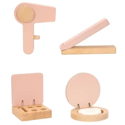 Tooky Toy Houten Kaptafel Voor Kinderen In Rotanlook- 50,5 X 38 X 87 Cm