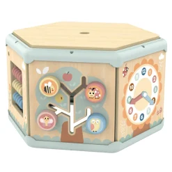 Tooky Toy 7-in-1 Houten Activiteitenkubus - 31 X 27,4 X 35 Cm - + 2 Jaar
