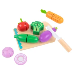 Tooky Toy Speelgoed Snijset Van Hout - Groente - 6-delig