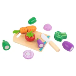 Tooky Toy Speelgoed Snijset Van Hout - Groente - 6-delig