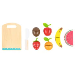Tooky Toy Speelgoed Snijset Van Hout - Fruit - 6-delig