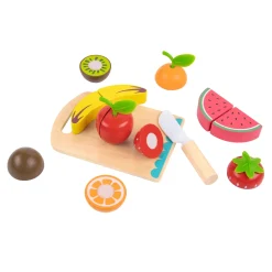 Tooky Toy Speelgoed Snijset Van Hout - Fruit - 6-delig