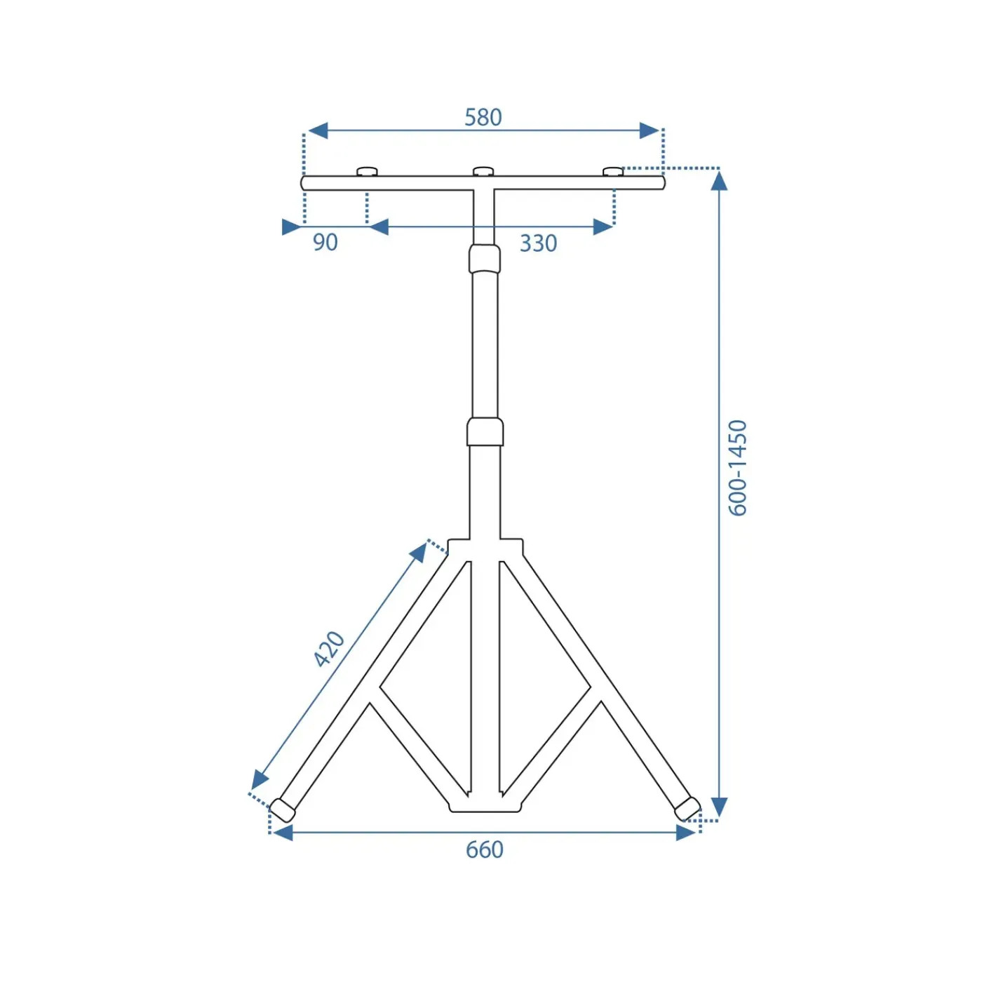 Toolight Halogeenstandaard Rsl016 Geel 200x66x145cm