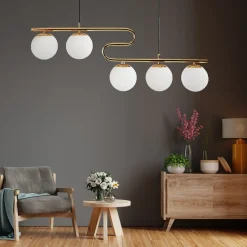 Toolight Hanglamp App1599-5cp Goud 108x108x108cm