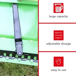Toolland Dt40012 Strooiwagen 12 L 45 Cm Groen Met Instelbare Dosering
