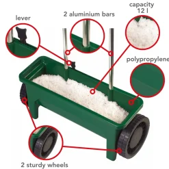 Toolland Dt40012 Strooiwagen 12 L 45 Cm Groen Met Instelbare Dosering