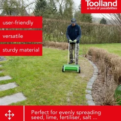 Toolland Dt40012 Strooiwagen 12 L 45 Cm Groen Met Instelbare Dosering