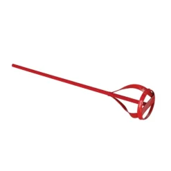 Toolland Universele Verfmixer, 60 X 400 Mm, Geplastificeerd Staal 40 Cm, Rood, Met Kunststof Bekleed