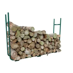 Toolland Verstelbaar houtrek voor brandhout en houtblokken, roestbestendig, breedte 150-220 cm, Groe