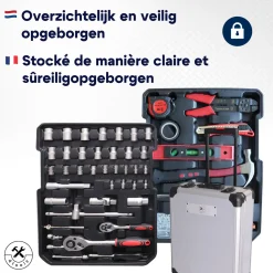 4toolz Xxl Gereedschapskoffer - 1020-delig - Aluminium Gereedschapstrolley Met Wielen