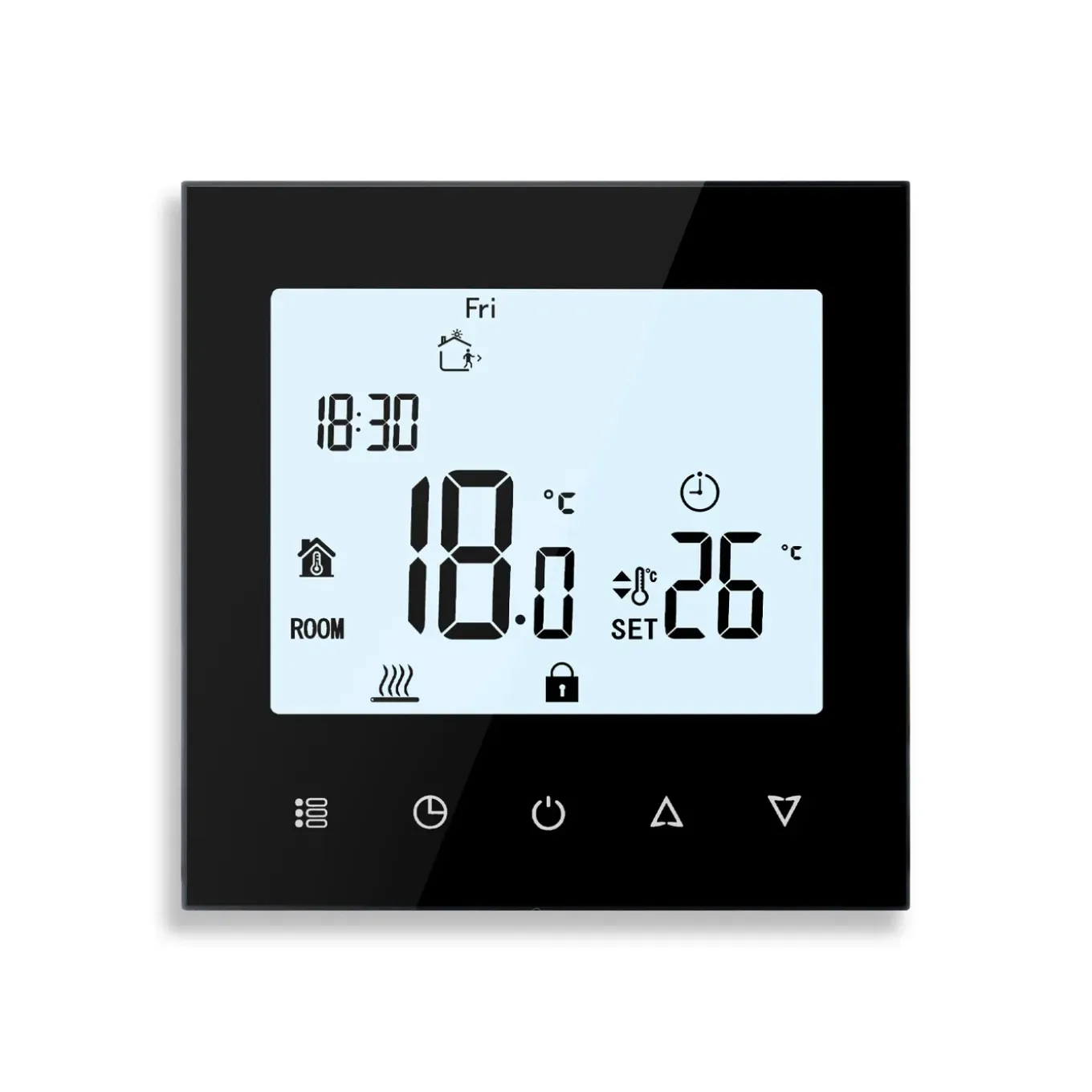 Touch-prf 78 Programmeerbare Thermostaat Wit Of Zwart