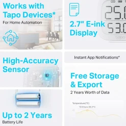 TP-Link Tapo T315 - Slimme thermometer - Vochtigheidsmeter - Hygrometer