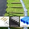 Trampoline - Staal en Kunststof - 1 persoon - Zwart - 244cm