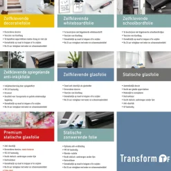 Transform Statische Raamfolie - Mozaiek Transparant - 67,5 x 150 cm