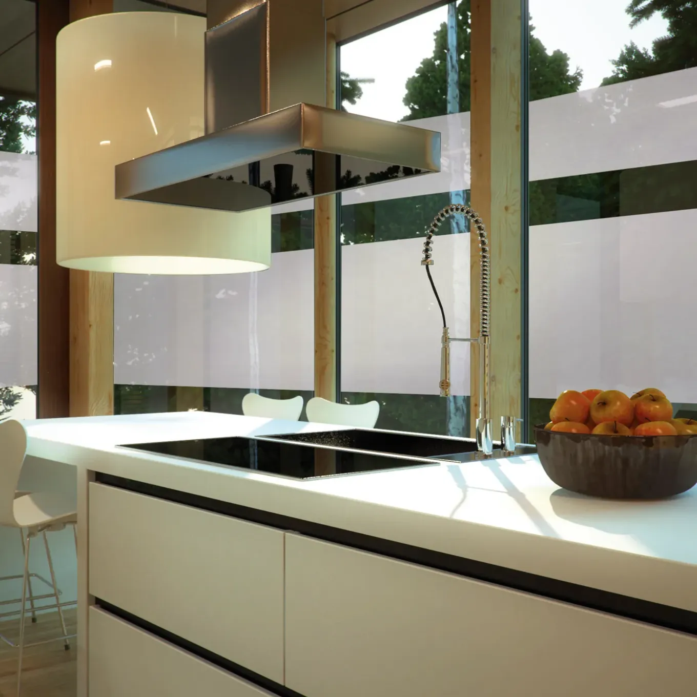 Transform Zelfklevende Raamfolie - Melkglaslook Transparant - 45 x 200 cm