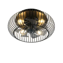 Trio - Plafondventilator Johanna - Zwart - 61x61x25.5 Cm