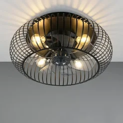 Trio - Plafondventilator Johanna - Zwart - 61x61x25.5 Cm