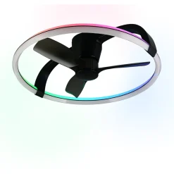 Trio - Plafondventilator Stockholm - Zwart Mat - 73.5x73.5x23 Cm