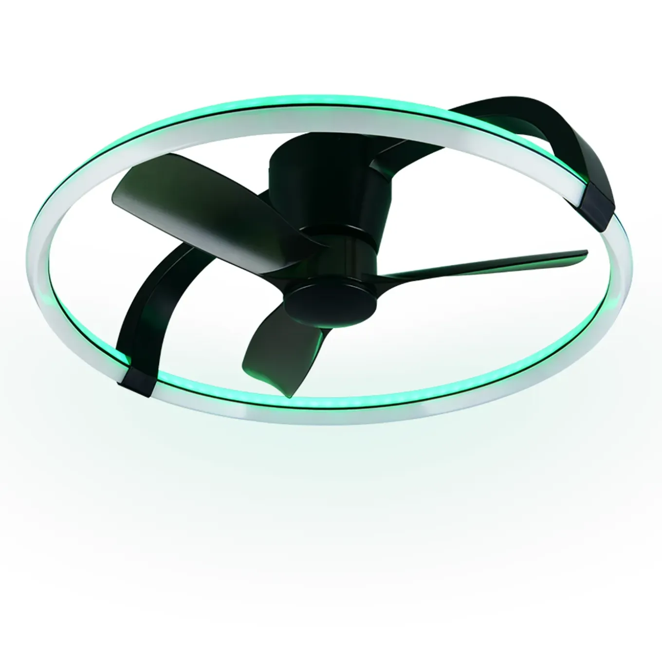 Trio - Plafondventilator Stockholm - Zwart Mat - 73.5x73.5x23 Cm