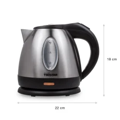 Tristar WK-1325 Waterkoker – 1,2 Liter – 850 W – RVS Behuizing – Geschikt voor Camping