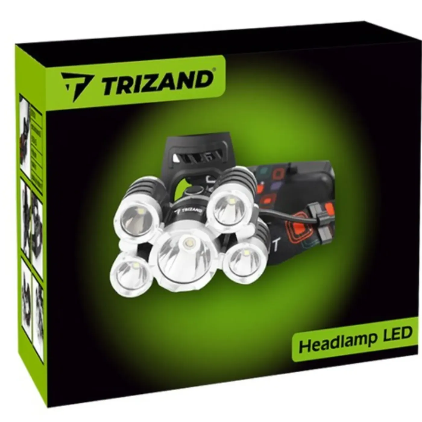 Trizand - Multifunctionele Led Hoofdlamp 5x Cree T6 – Helder En Comfortabel