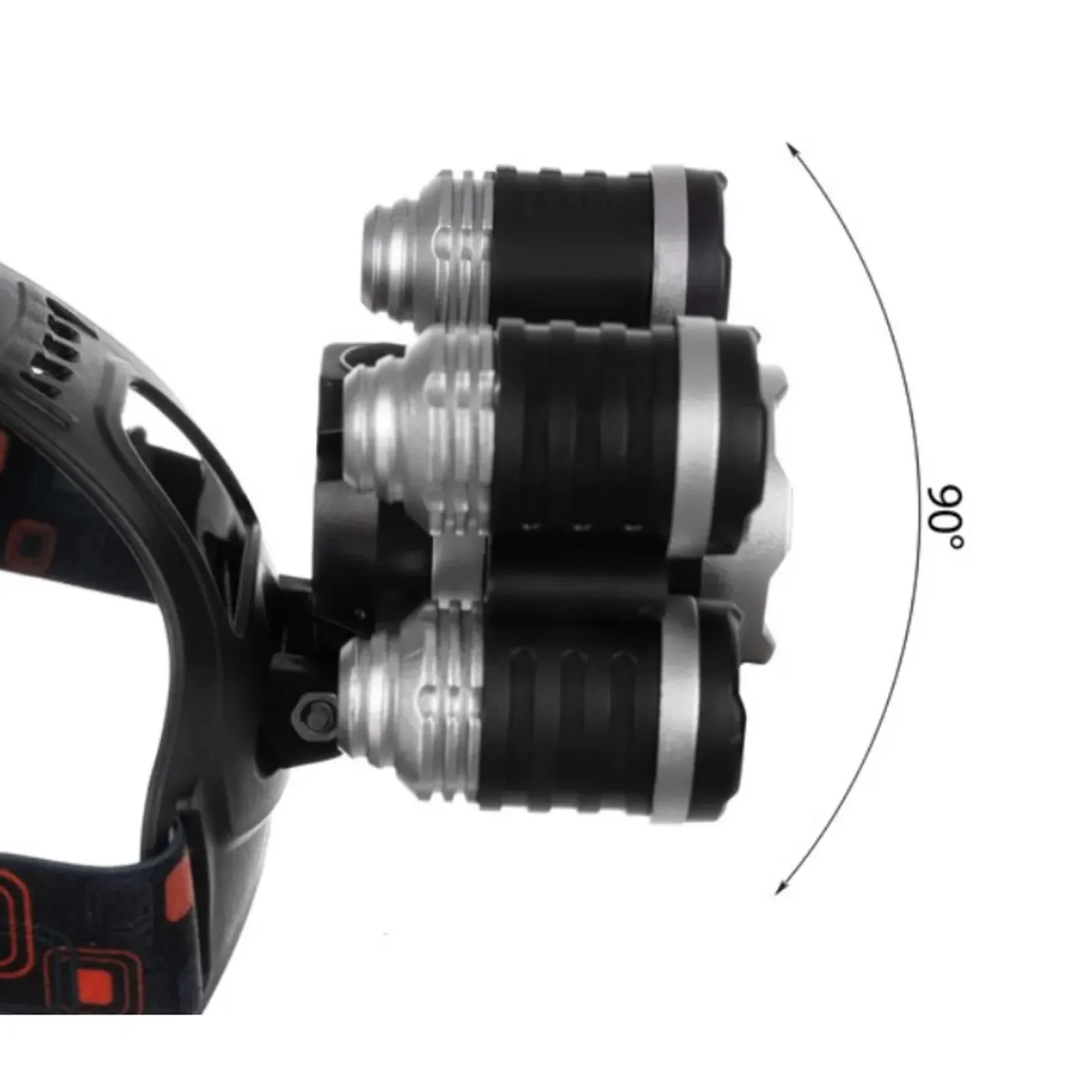 Trizand - Multifunctionele Led Hoofdlamp 5x Cree T6 – Helder En Comfortabel