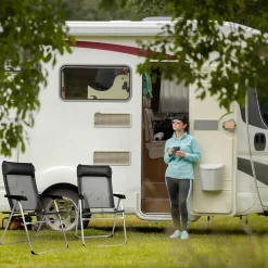Trvlmore Campingstoel - 5 Standen - Inklapbaar - 110 Kg - Klapstoel - Zwart