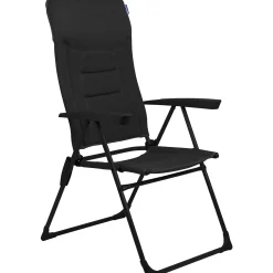 TRVLMORE Campingstoel - 7 Standen - 120 Kg - Ligstand - Inklapbaar - Zwart