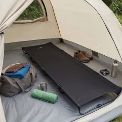 TRVLMORE Veldbed Opvouwbaar - 120kg Draagvermogen - Stretcher 1 Persoons - Zwart
