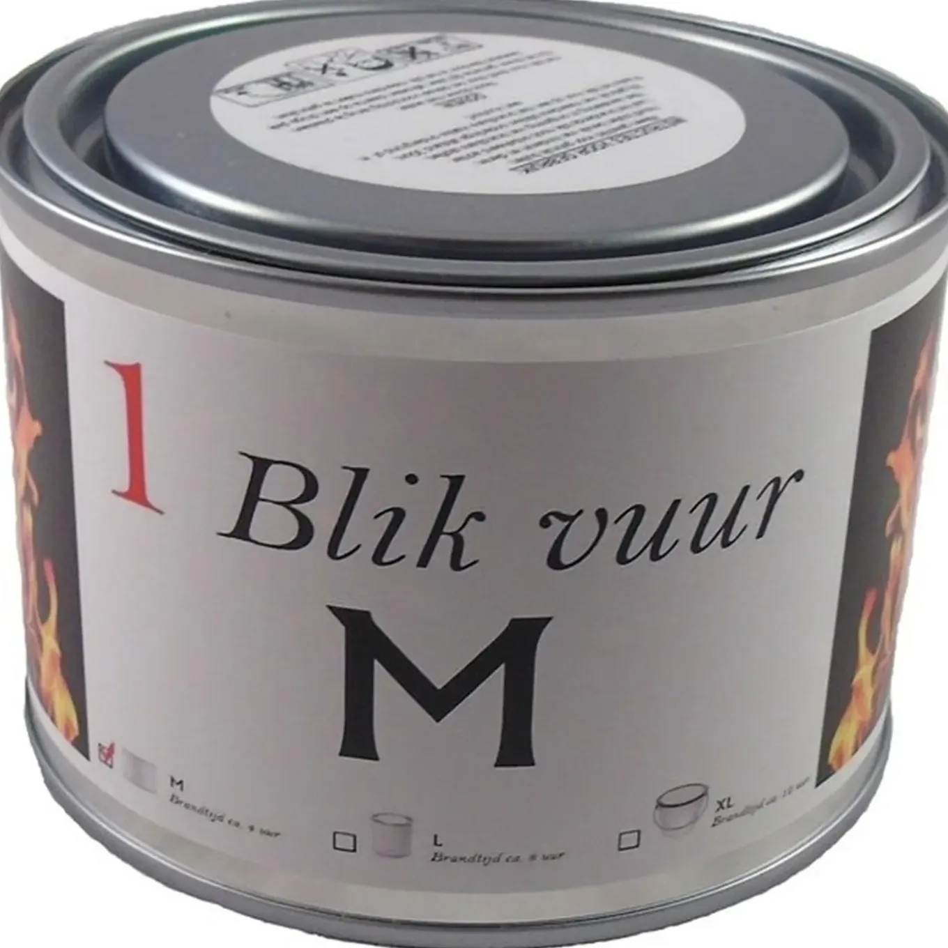 Tuinfakkel In Blik - 4x - 4 Branduren - 11 X 7 Cm