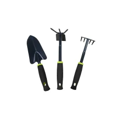 Tuingereedschapset 3-delig - Koolstofstaal - Ergonomische Handgreep - 3 stuks